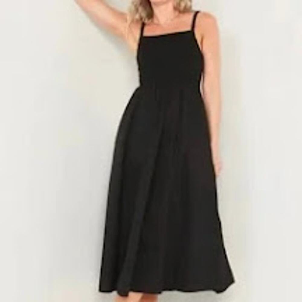 Old Navy Black Maxi Slip Dress